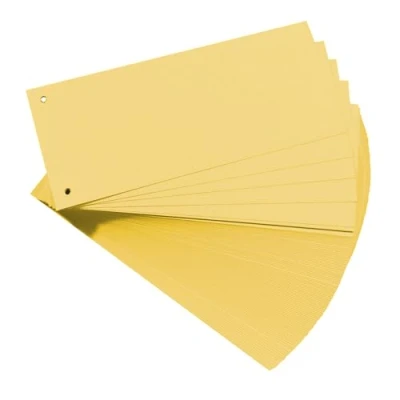 Image de HERLITZ intercalaires, pour format A4, carton dur RC, jaune perforée, 105 x 240 mm, 190 g/m2 conte