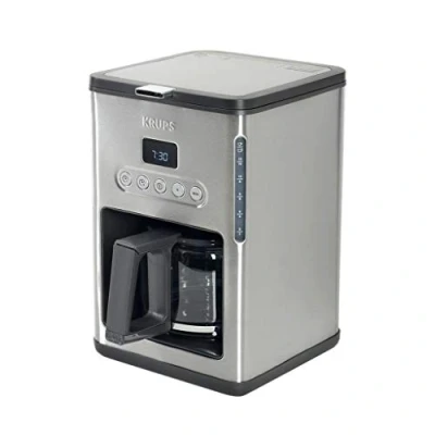 Image de Krups Control Line Inox Cafetière filtre, Machine à café 1,25 L, 10 15 tasses, électrique, Arrêt automatique, Maintien au chaud 30 min KM442D10, Acier Inoxydable