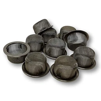 Image de EKNA Lot de 10 tamis à billes En acier inoxydable Prédécoupés 8 x 16 mm Pour bong, pipe et plus encore