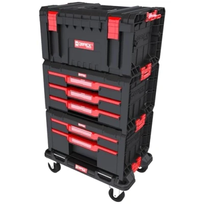 Image de Qbrick Ensemble de tiroirs sur Plateforme à roulettes System Pro Drawer Workshop Set 2 d&#039;outils Complet Grande mobilité Conception Fonctionnelle Accès Facile aux Outils