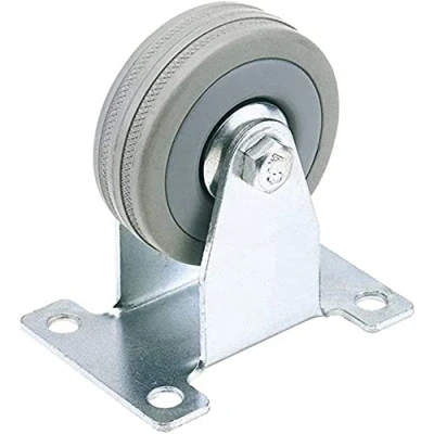 Image de Draper 65477 70 kg 75 mm Diamètre s.w.l fixe Plaque de fixation roulettes en caoutchouc