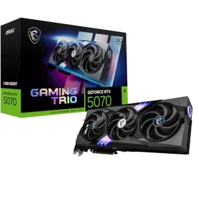 Image de MSI NVIDIA GeForce RTX 5070 12G Gaming Trio OC Carte Graphique GDDR7 192 Bits, PCIe Gen 5, DLSS 4, DP 2.1 x 3, HDMI 1