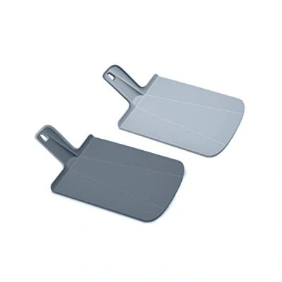 Image de Joseph Chop2Pot Plus Planche à découper pliable avec Poignée facile saisir, Lot de 2, Petit, Gris