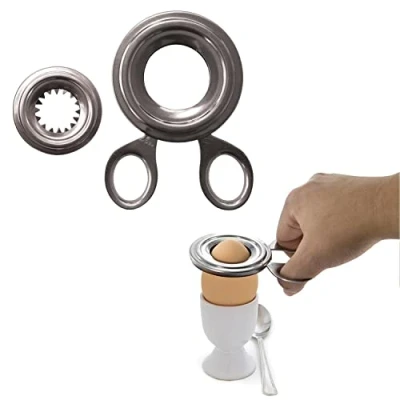 Image de COOK CONCEPT KU6271 Coupe Œuf Coque Argent, 7,70 x 0,50 10 cm, Coupez vos œufs en un seul geste précis, Outil Précis pour Oeufs Durs et Mous, Facile à Utiliser Durable