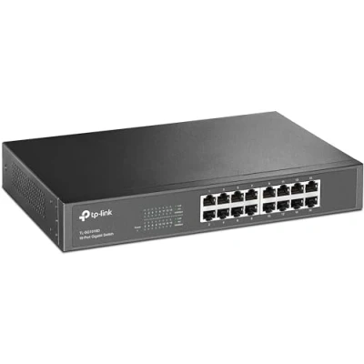 Image de TP Link TL SG1016D Switch Ethernet 16 Ports Gigabit, RJ45, Hub Prévention des Boucles, Mode d&#039;Isolement, Boitier Métal, Bureau/Montage en Rack, Brancher et Utiliser