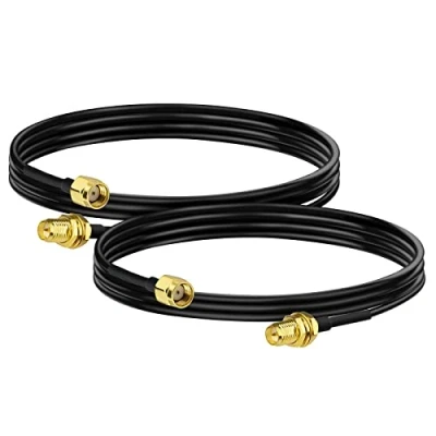 Image de Bingfu Cable RP SMA Rallonge Antenne WiFi 1m Adaptateur de Mâle à Femelle RG174 pour Extension Telesurveillance Routeur Caméra IP Carte Réseau sans Fil Mini PCI Express PCIE,2 Paquet