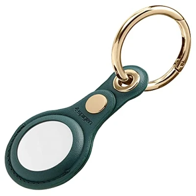 Image de Spigen Valentinus avec Anneau Porte clés conçu pour Le Support de Couverture AirTag AirTags (2021) Vert Minuit