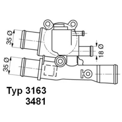 Image de WAHLER 3481.88D Thermostat d&#039;eau 88 avec joint d&#039;étanchéite FIAT: Brava 5 portes, BRAVO 1, Palio I Weekend