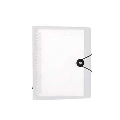 Image de Agenda Classeur A5,Cahier Intercalaire,1Pièce A5,Couverture Dossier PVC Soft Cahier Intercalaire A5 Papier Doublé Rechargé Carnet de Notes