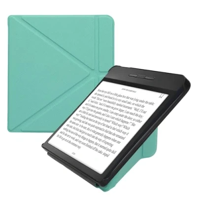 Image de kwmobile Étui Compatible avec Kobo Libra H2O Coque à Rabat magnétique Tablette eReader Similicuir Menthe glaciale