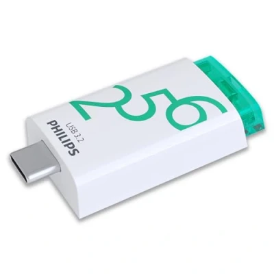 Image de Philips Click Edition Port USB C Lecteur Flash 3.2 Gen 1 256 Go pour PC, Ordinateur Portable, Smartphone, Tablette avec C, Vitesse de Lecture jusqu&#039;à 120 Mo/s