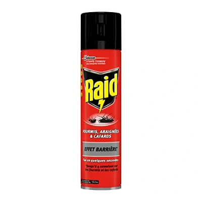Image de Raid Aérosol Fourmis Araignées/Cafards Effet Barriere 400 ml Lot de 4