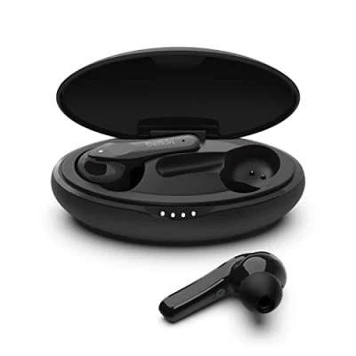 Image de Belkin Écouteurs sans fil SOUNDFORM Move Plus (True Wireless, Bluetooth, certification IPX5, basses profondes, pour iPhone, Android, etc.)