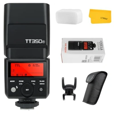 Image de Godox TT350F TTL Flash pour Appareil Photo FUJIFILM, 2,4G Fuji HSS 1/8000s GN36, Compatible Fujifilm XT2 X Pro2 T20 TL Prol T10 El A3 X100F X100T etc