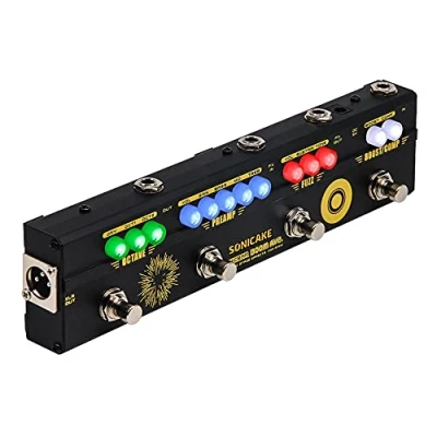 Image de SONICAKE Pédales d&#039;effets de basse Compresseur préampli multi effets Boost Fuzz Octave Pédale Boom Ave avec boucle FX