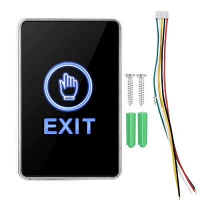 Image de Sonew commutateur de Bouton dégagement sortie porte capteur tactile avec lumière LED, panneau NO NC COM contrôle d&#039;accès