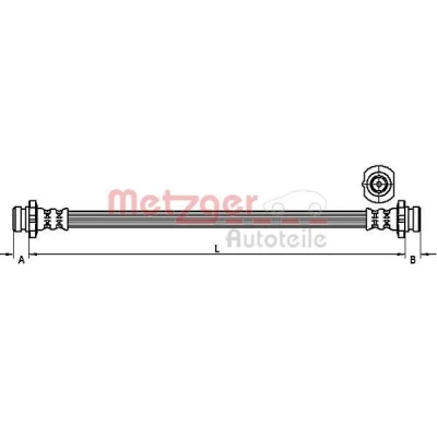 Image de METZGER 4111272 Flexible De Frein 397 M10x1 DF NISSAN: NP300 Navara Pick up