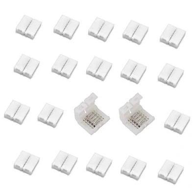 Image de zuchini Lot de 20 connecteurs RGBW à 5 broches sans soudure pour bande LED 5050 RGBWW 12 mm large