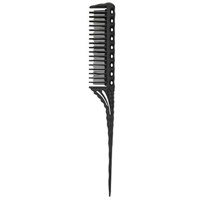 Image de Peignes de queue, Peigne coiffure, Brosse à cheveux noire Rat levage queue coiffure professionnel Salon coiffure(Noir)