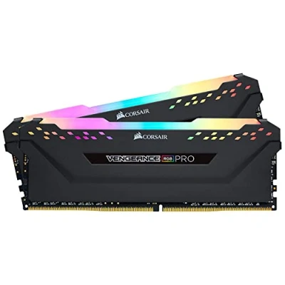 Image de Corsair Mémoire de Bureau Vengeance RGB Pro 16 Go (2x8 Go) DDR4 3600 (PC4 28800) C16 Noire