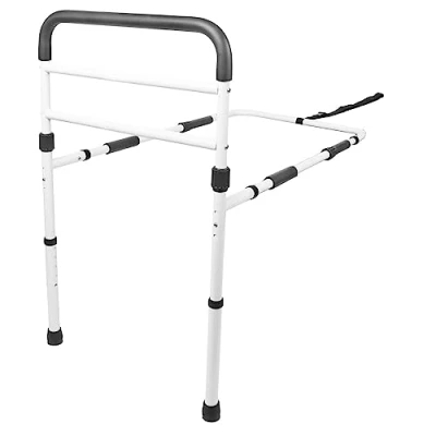 Image de Pepe Barriere de Lit Adulte avec Pieds (Hauteur 26 41 cm), Barre Protection Personnes Àgées, Anti Chute Adulte, Redressement Réglable Blanc