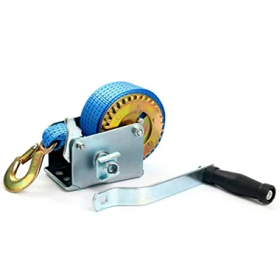 Image de FreeTec Treuil Manuel avec Bleu Polyester Cordon à Bergung Bateau (6m 600lbs)