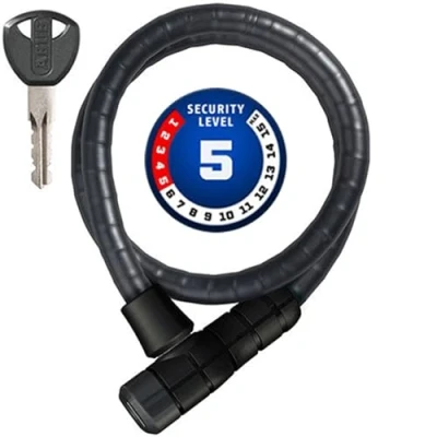 Image de Abus Antivol à câble Microflex 6615K/85 Compact pour Les Deux Roues Bon marché et vélos d&#039;enfants Niveau de sécurité 5 15 mm Noir