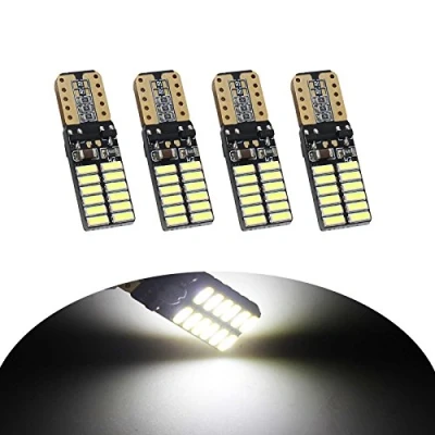 Image de YaaGoo 4PCS T10 LED Ampoules de Voiture, Lampe W5W 194 168 2825 Xénon 6000K 2835 Chipset LED, Remplacement à Inversion pour Lumière Dôme Carte Côté Feux Plaque Immatriculation 12 24V Blanc