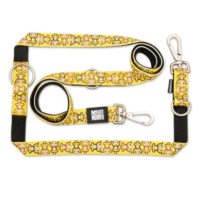 Image de Max &amp; Molly Laisse Multifonction pour Chien 2 m avec mousquetons, Monkey Maniac/S rembourrée, sûre et Flexible Confort Votre fidèle Compagnon