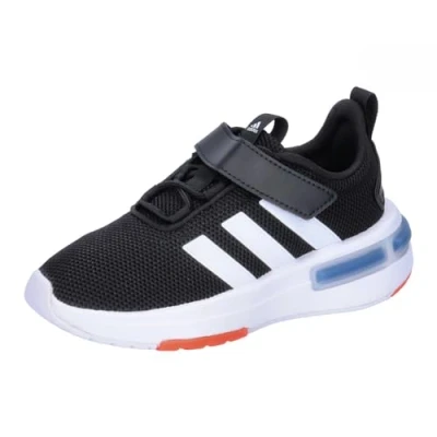 Image de adidas Racer TR23 Hook and Loop Shoes Kids Running, Core Black/Cloud White/Solar Red, 31 EU