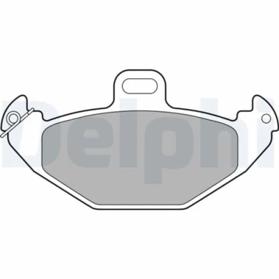 Image de DELPHI LP1252 Jeu de plaquettes frein non préparé pour indicateur d&#039;usure avec tôle anti bruit sans accessoires RENAULT: ESPACE 3, LAGUNA 1