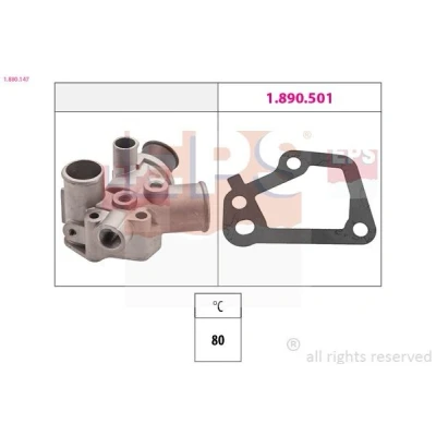 Image de EPS 1.880.147 Thermostat d&#039;eau 80 Made in Italy OE Equivalent avec raccord fileté pour le capteur de température LANCIA: DELTA 2