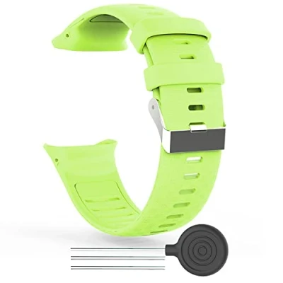 Image de WIIKAI Bracelet de Rechange en Silicone pour Polar Vantage V Bracelets Montre Rechange.(Vert)