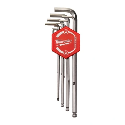 Image de MILWAUKEE 4932478621 Ensemble de tournevis coudés 1.5, 2, 2.5, 3.0, 4.0, 5.0, 6.0, 8.0, 10.0 Acier chrome vanadium 9
