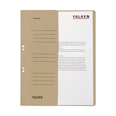 Image de Falken Réf. 80003866001F Carton de 50 chemises à oeillet A4 1/2 VD BH Gris