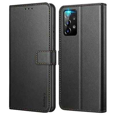 Image de Ganbary Coque pour Samsung Galaxy A52 (5G/4G) / A52s 5G, [Housse en Cuir PU Premium] [Etui à Rabat] [Pochette de Portefeuille], Étui Protection Noir