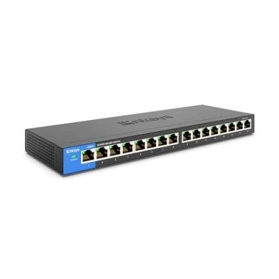 Image de Linksys Switch Non Manageable Gigabit Avec 16 Ports Lgs116 Eu (ethernet Maison et Bureau Boîtier Métallique, Séparateur ethernet au Mur Ou sur Un Bureau, Plug &amp; Play)