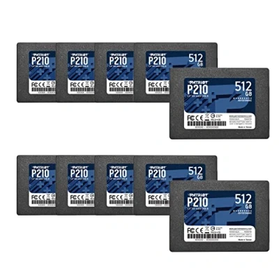 Image de Patriot P210 SSD SATA 3 de 512 Go, Disque Interne, 2,5 Pouces, Lot 10, quantité 10 P210S512G2510
