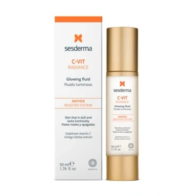 Image de Sesderma C VIT Radiance Luminous Fluid Fluide visage éclatant Amélioration de l&#039;élasticité Signes précoces vieillissement Crème pour la peau éclatante 50 ml