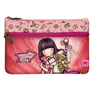 Image de Trousse d&#039;écolier Gorjuss Carousel Saumon (23.4 x 15.5 1.5 cm)