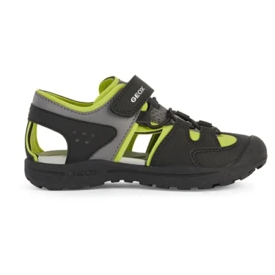 Image de Geox J Vaniett Boy A Sandale, Noir/Citron Vert, 28 EU