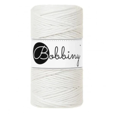 Image de Bobbiny Cordon macramé simple épaisseur 3 mm (blanc cassé) 100 m