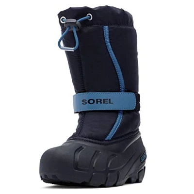 Image de Sorel Childrens Flurry Unisex Bottes de neige pour enfants, Taille: 29, Collegiate navy/atmosphere Matière synthétique / textile