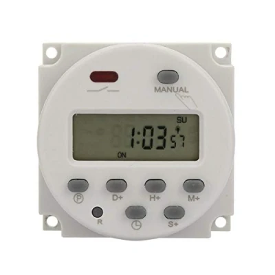 Image de Mini Interrupteur de Minuterie Programmable, 1 Seconde à 168 Heures,Dispositif Contrôle l&#039;Heure Automatique Électronique, 5V 12V 24V 110V 220V, Numérique Mural/sur (110V DC)