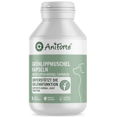 Image de AniForte Moule à lèvres Vertes Capsules 100 pièces pour Chiens Comprimés de Poudre Soutenir Les articulations