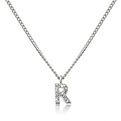 Image de GD GOOD.designs EST. 2015 Chaîne avec lettres argent pour femmes I Collier à pendentifs initiaux doux la peau en acier inoxydable argenté (R)