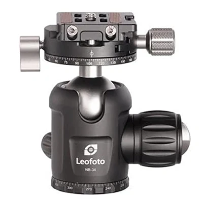 Image de Leofoto Tête de trépied NB 34 avec Plaque Libération Rapide NP 50 Capacité Charge: 20 kg Double Fonction panoramique 34+NP