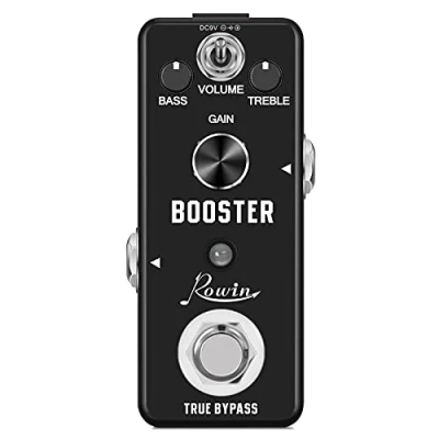 Image de Rowin Pédale de guitare analogique micro boost pour amplification du signal pur avec mini taille True Bypass