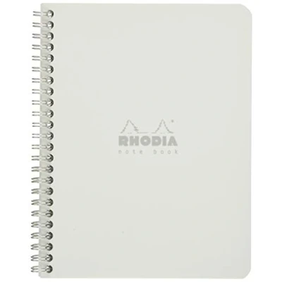 Image de RHODIA 193421C Cahier à Spirale (Reliure Intégrale) Notebook Blanc A5+ 16 x 21 cm Petits Carreaux 160 pages Détachables Papier Clairefontaine 80 g/m² Couverture Souple et Résistante