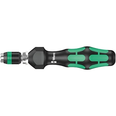 Image de Wera 05074772001 7431 Kraftform, Tournevis dynamométrique réglable avec mandrin à serrage rapide Rapidaptor, 1/4 pouce, 0,30 1,00 Nm, Noir/vert